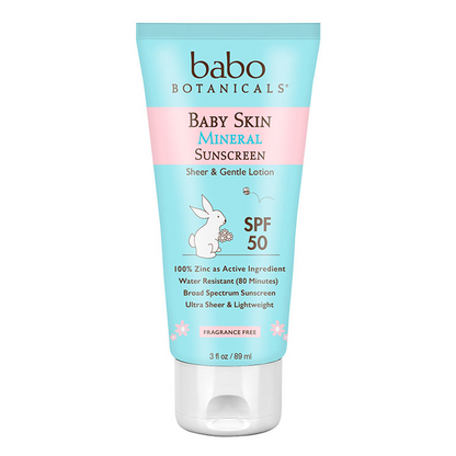 Babo Botanicals Sensitive Baby Mineral Sonnenschutzlotion LSF 50