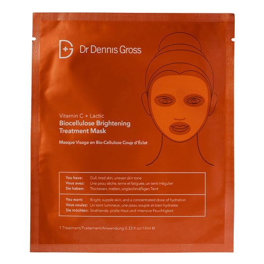 Masque de traitement éclaircissant à la vitamine C et à la biocellulose lactique Dr Dennis Gross