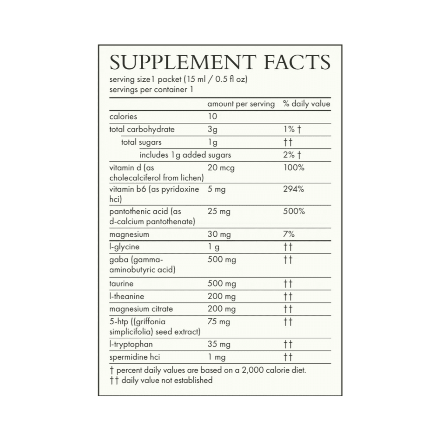 Agent Nateur Calm (Beauty) Spermidine and Taurine Daily Supplement