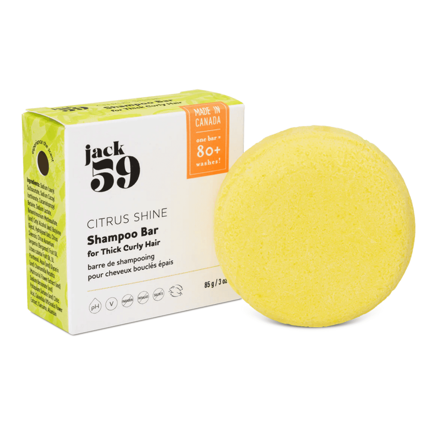 Jack 59 Citrus Shine Shampoo Bar