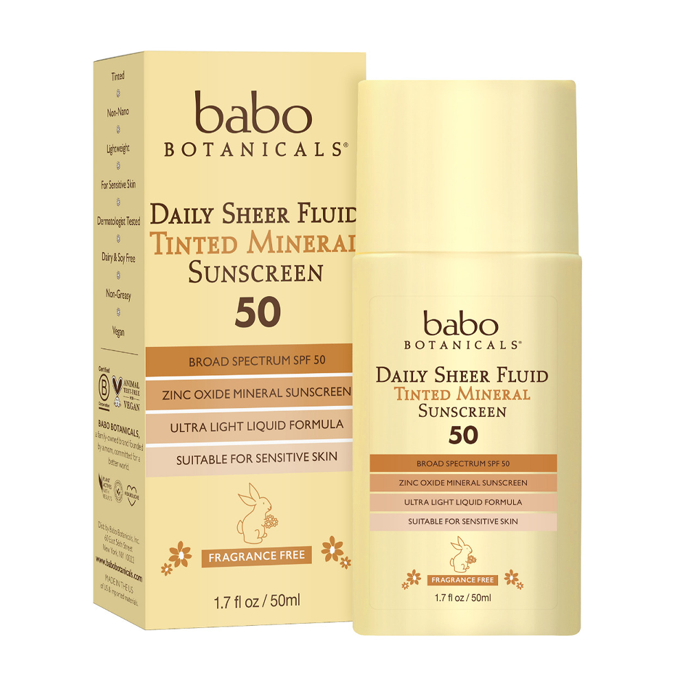 Babo Botanicals Daily Sheer Fluid SPF50 Mineralischer Sonnenschutz 50 ml