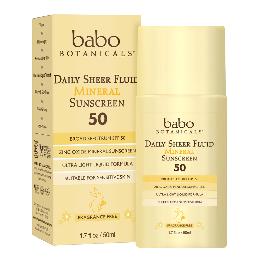 Babo Botanicals Daily Sheer Fluid SPF50 Mineralischer Sonnenschutz 50 ml