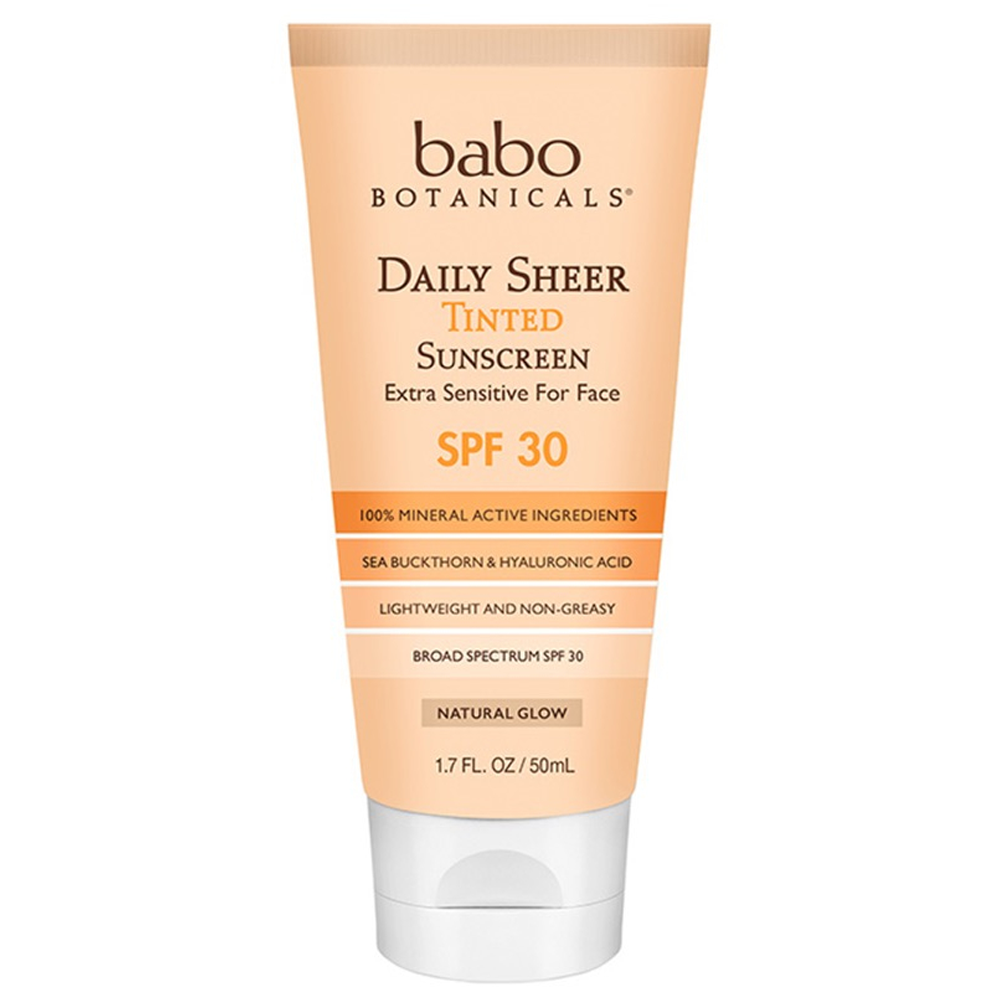 Babo Botanicals Daily Sheer SPF 30 getönte Sonnencreme – Natürlicher Glanz