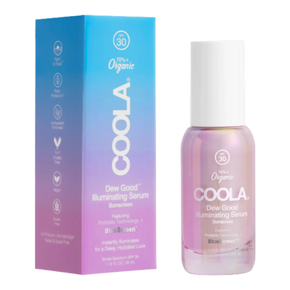 Coola Dew Good Illuminating Serum Sonnenschutz mit probiotischer Technologie LSF 30