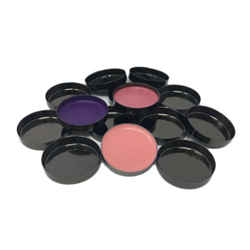 Z Palette – Runde, leere Make-up-Pfännchen in glänzendem Schwarz