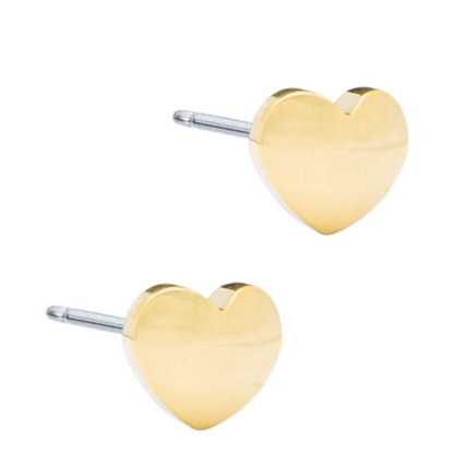 Blomdahl Gold Heart - Medical Titanium Stud (5mm)