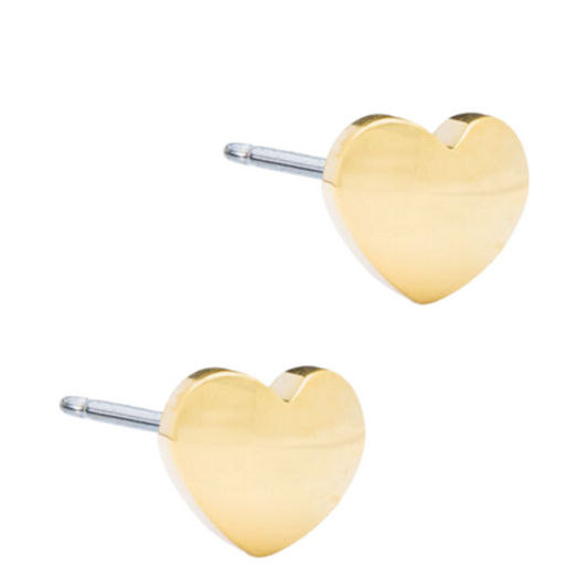 Blomdahl Gold Heart - Clou en titane médical (5 mm)