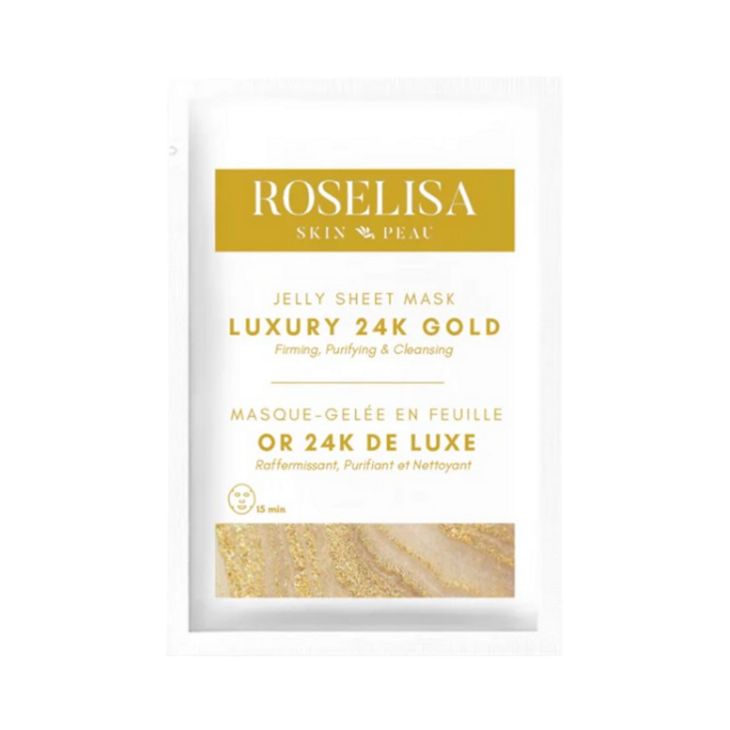 Roselisa Jelly Sheet-Maske – Luxus 24 Karat Gold