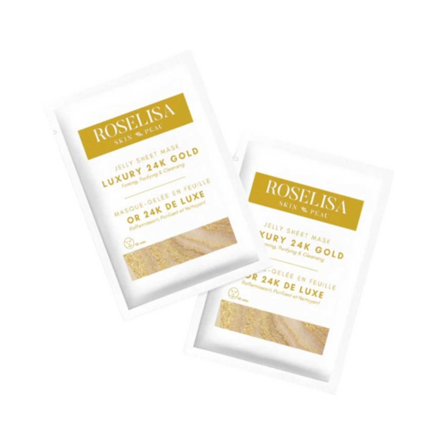 Roselisa Jelly Sheet-Maske – Luxus 24 Karat Gold