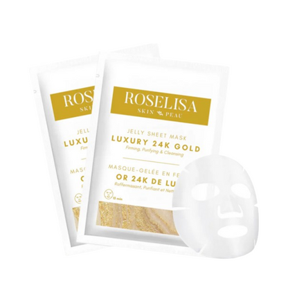 Roselisa Jelly Sheet-Maske – Luxus 24 Karat Gold