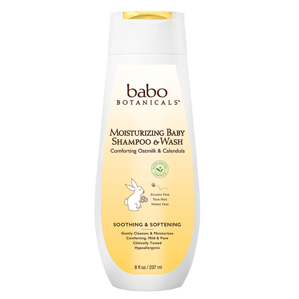 Babo Botanicals hidratando shampoo e lavagem de bebê