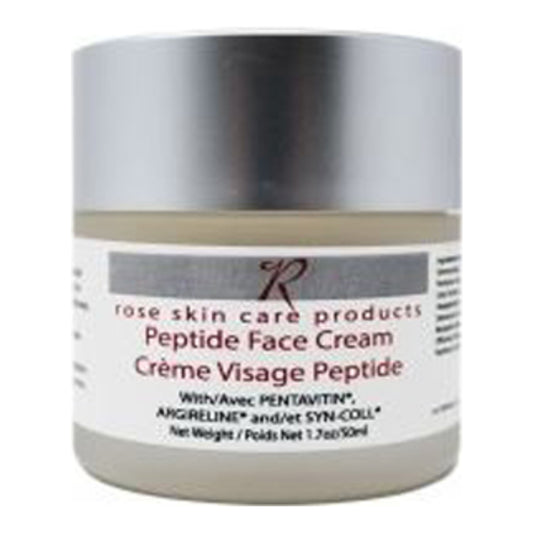 Crème pour le visage aux peptides de soins de la peau à la rose