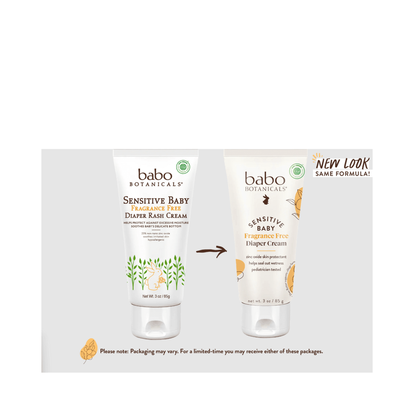 Babo Botanicals Sensitive Baby Zinc Diaper Cream - Fragrance Free