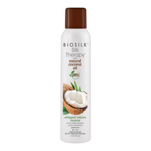 Biosilk Silk Therapy mit natürlichem Kokosnussöl, geschlagenes Volumenmousse